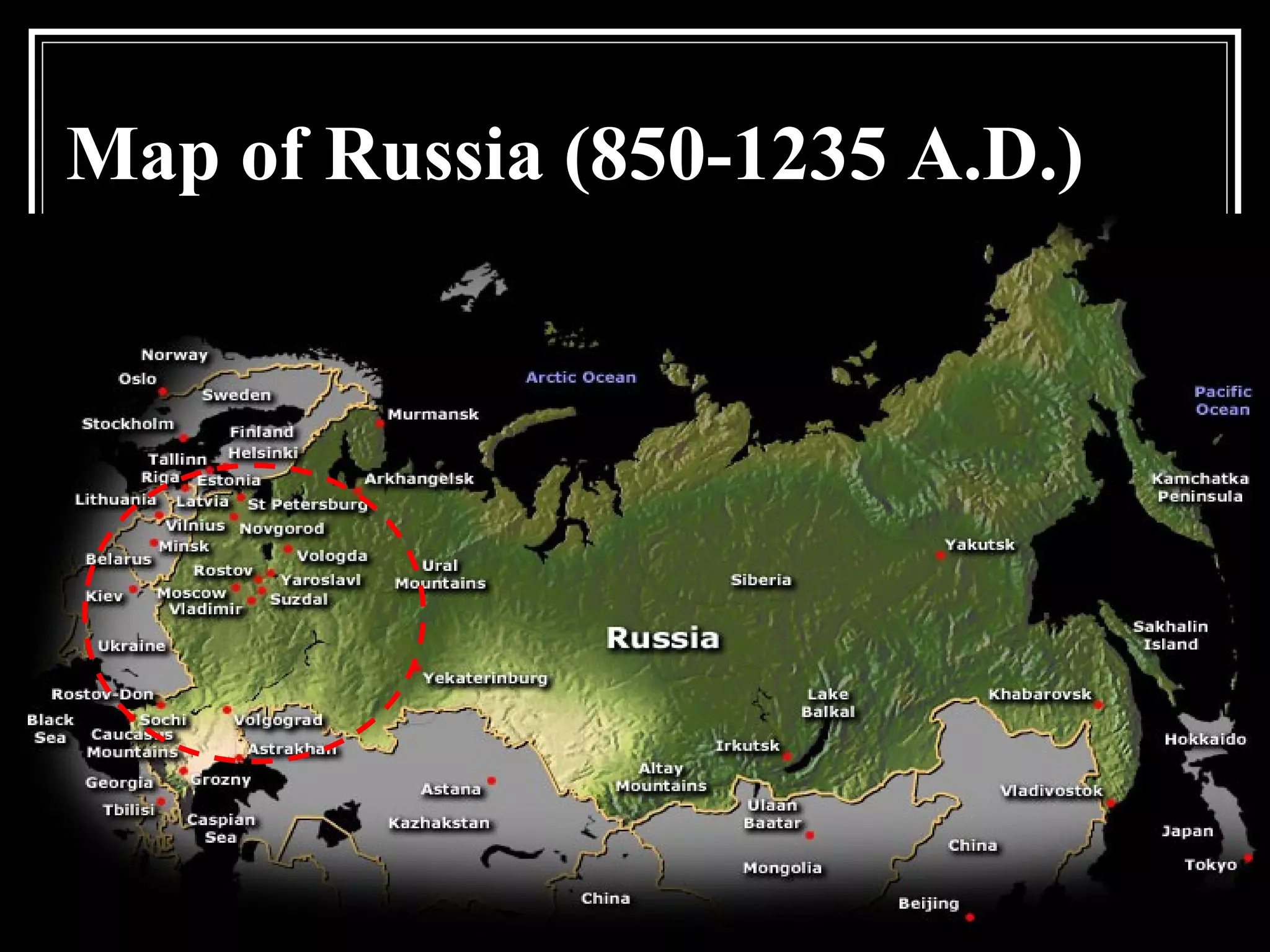 Map of Russia (850-1235 A.D.)
 