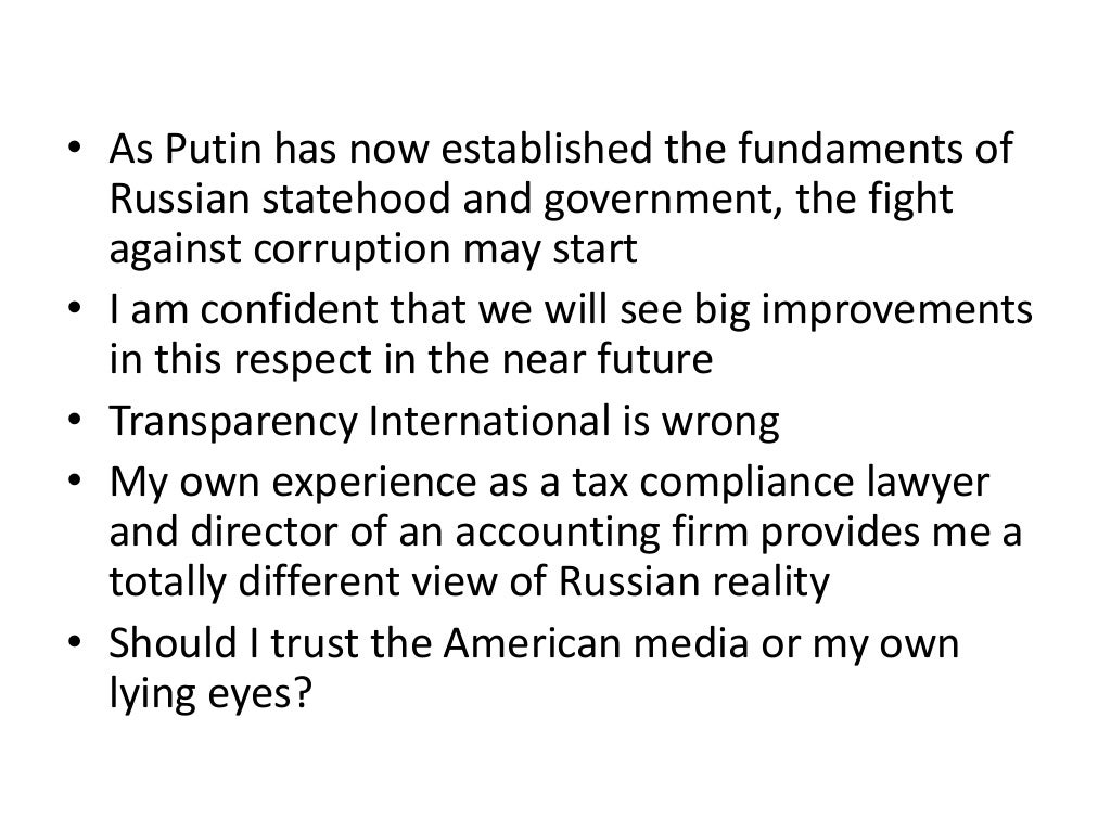 Russian law, justice and corruption (eng)