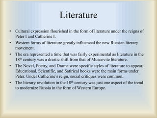 Russian Literature 18th Century PPT