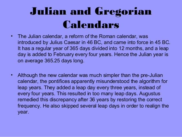 calendars julian calendars julian