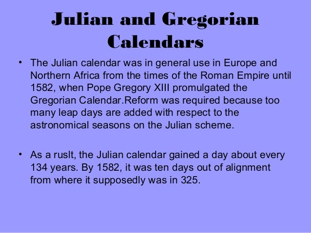 julian calendars