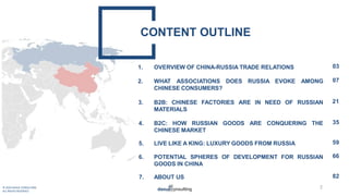 © 2020 DAXUE CONSULTING
ALL RIGHTS RESERVED
2
07
21
82
66
03
59
35
OVERVIEW OF CHINA-RUSSIA TRADE RELATIONS
WHAT ASSOCIATI...
