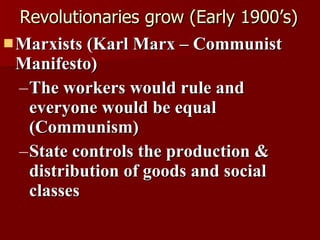 Russian Revolution (2009-2010) | PPT