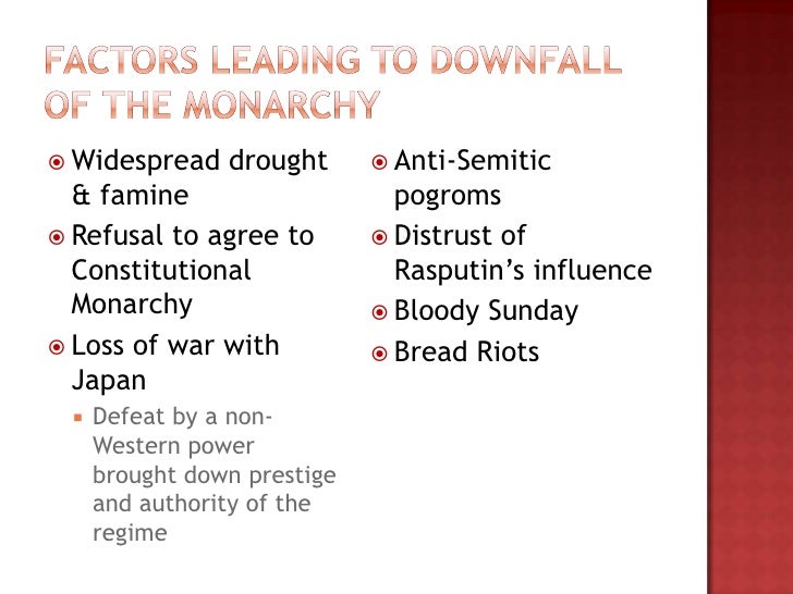 What factors led to the Russian Revolution?