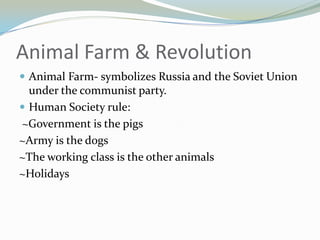 Russian revolution and animal farm