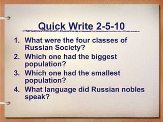 Quick Write 2-5-10 ,[object Object],[object Object],[object Object],[object Object]