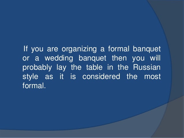 Russian Table Setting Russian Table Setting