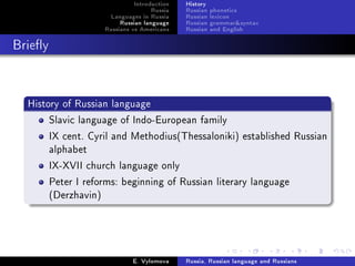 Russia, Russians and Russian language | PDF