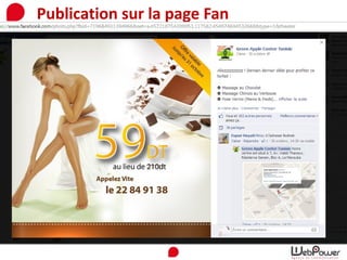 Publication sur la page Fan
 