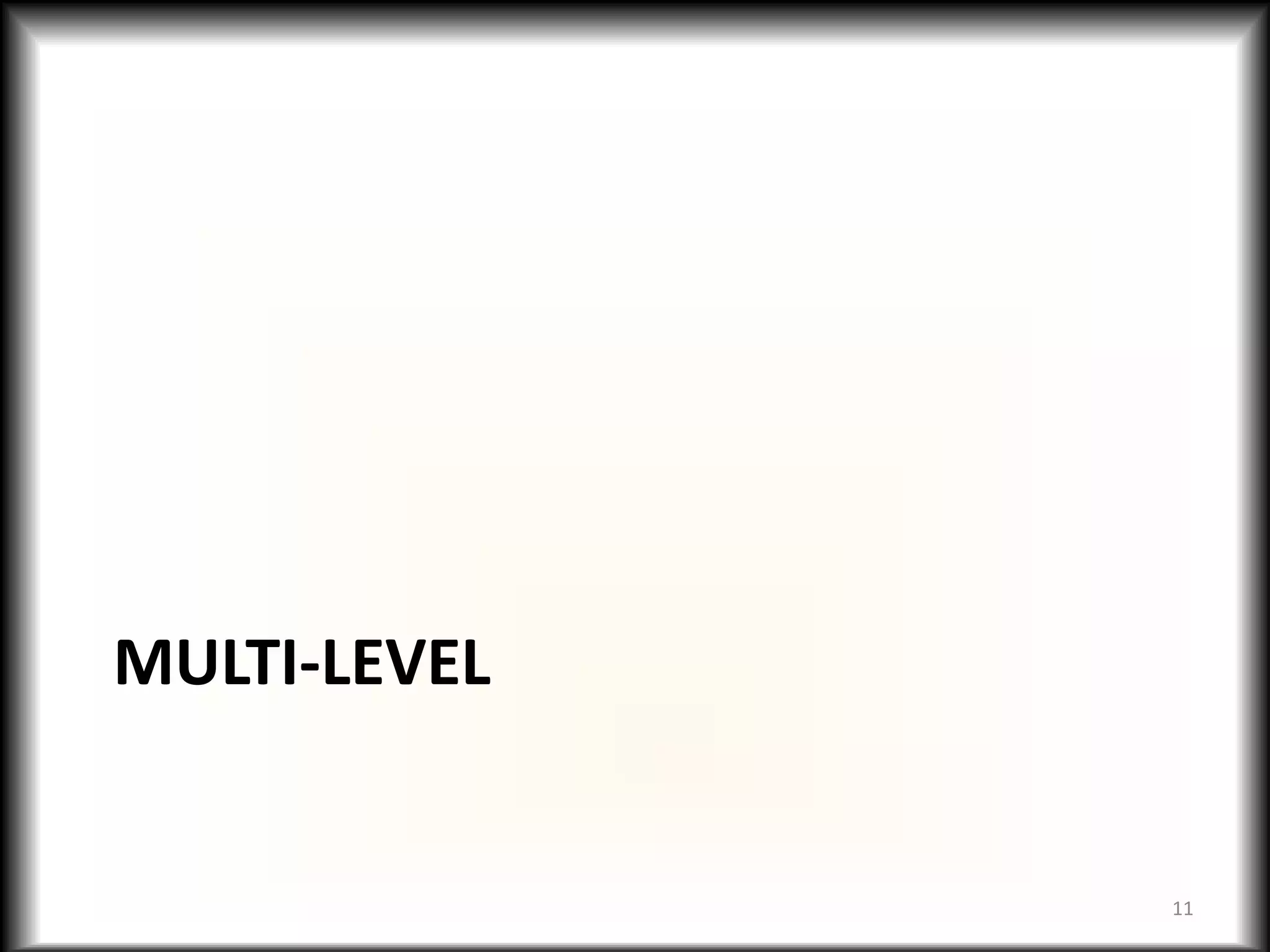 MULTI-LEVEL


              11
 