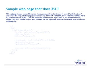 "Getting Started with XSLT" presentation slides | PDF