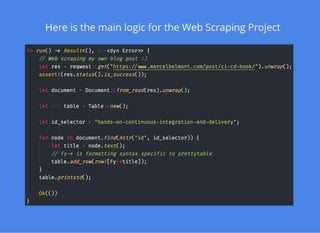 Writing Rust Command Line Applications | PDF