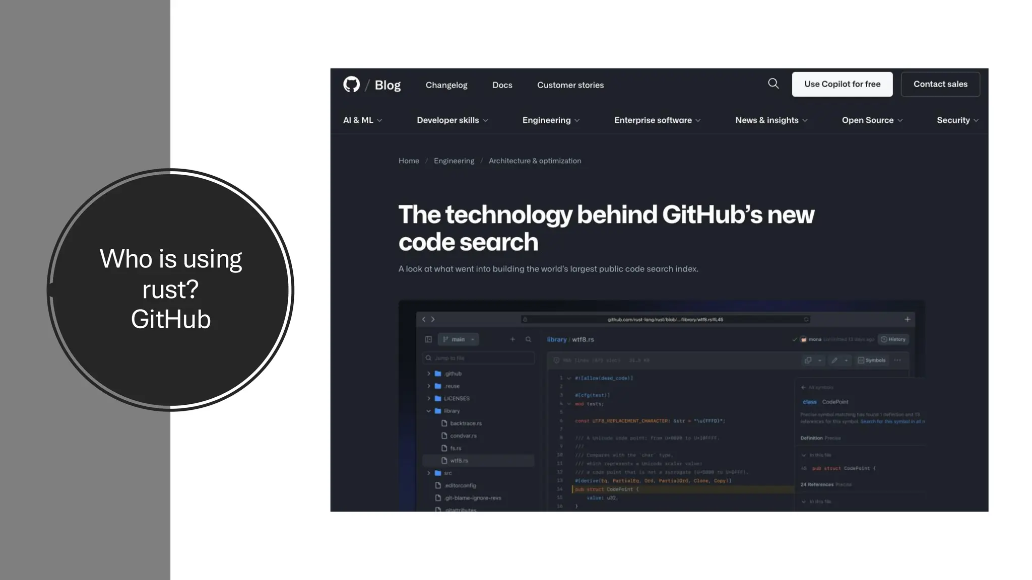 Who is using
rust?
GitHub
 