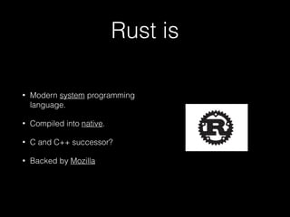Rust system programming language | PPT