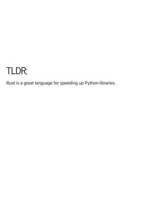 Rustifying a Python package in 2025 with pyo3 and maturin | PDF