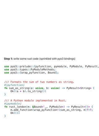 Rustifying a Python package in 2025 with pyo3 and maturin | PDF