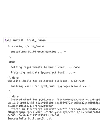 Rustifying a Python package in 2025 with pyo3 and maturin | PDF