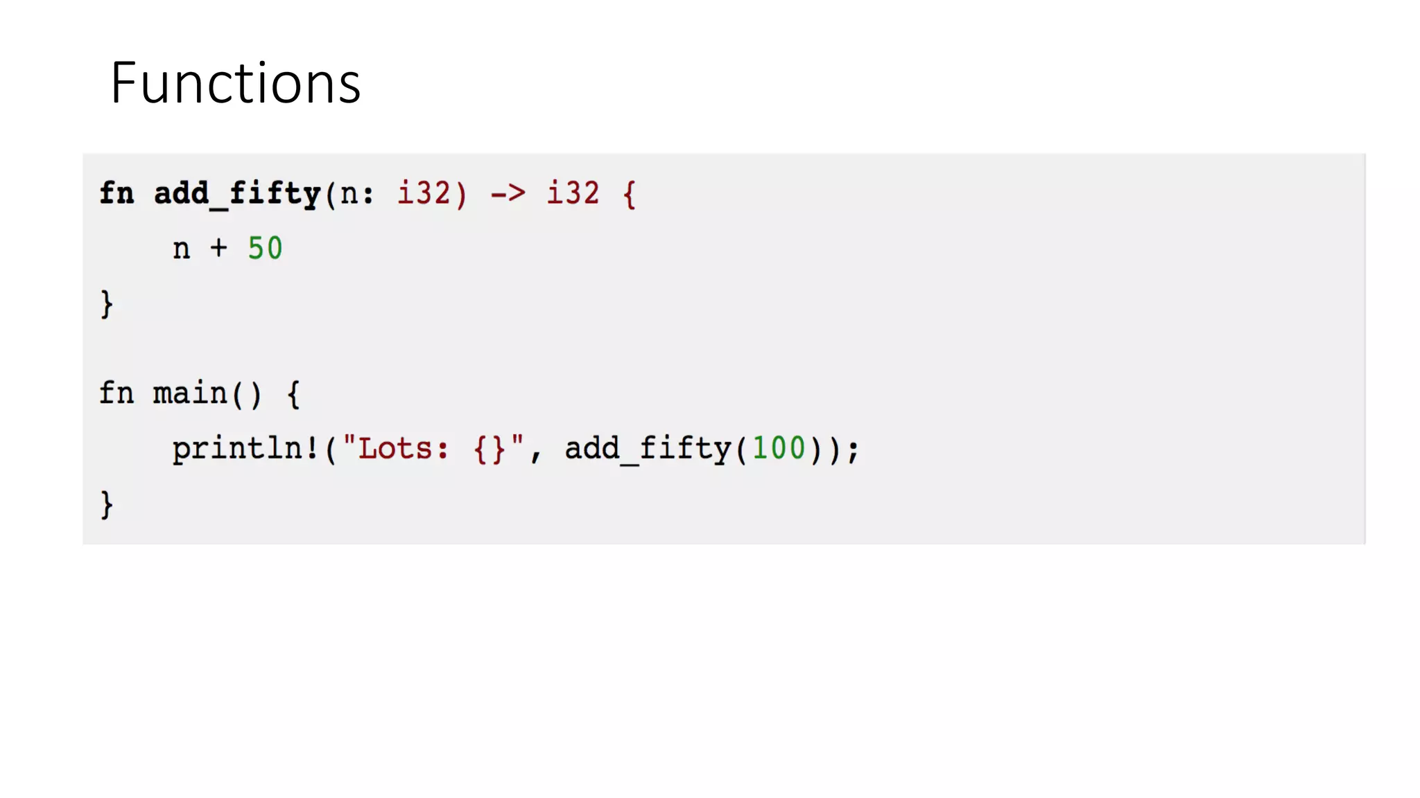 Functions
 