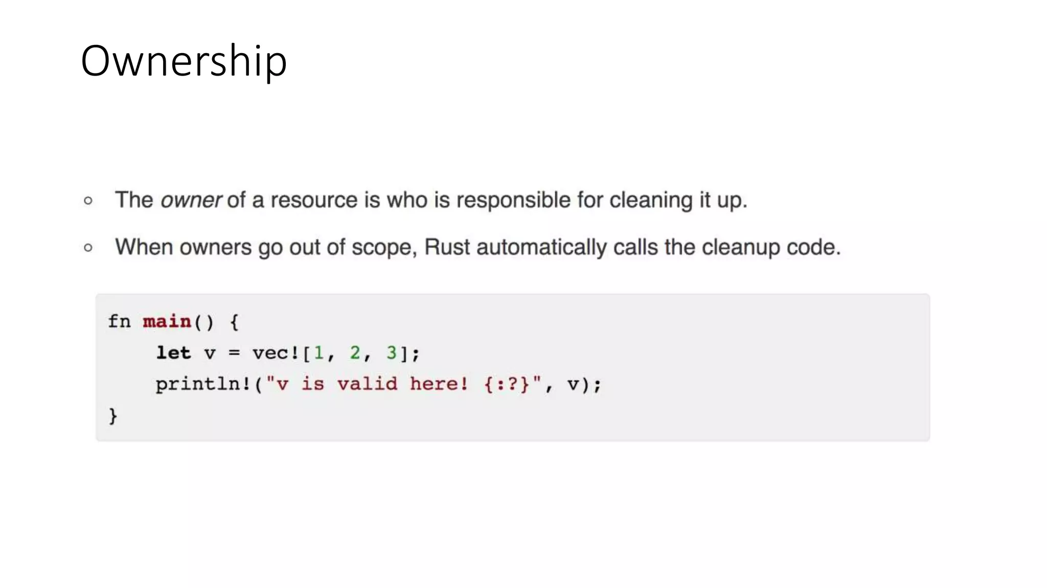 Ownership
 