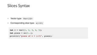 Slices Syntax
 
