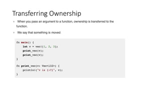 Transferring Ownership
 
