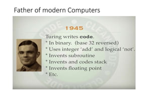 Father of modern Computers
 