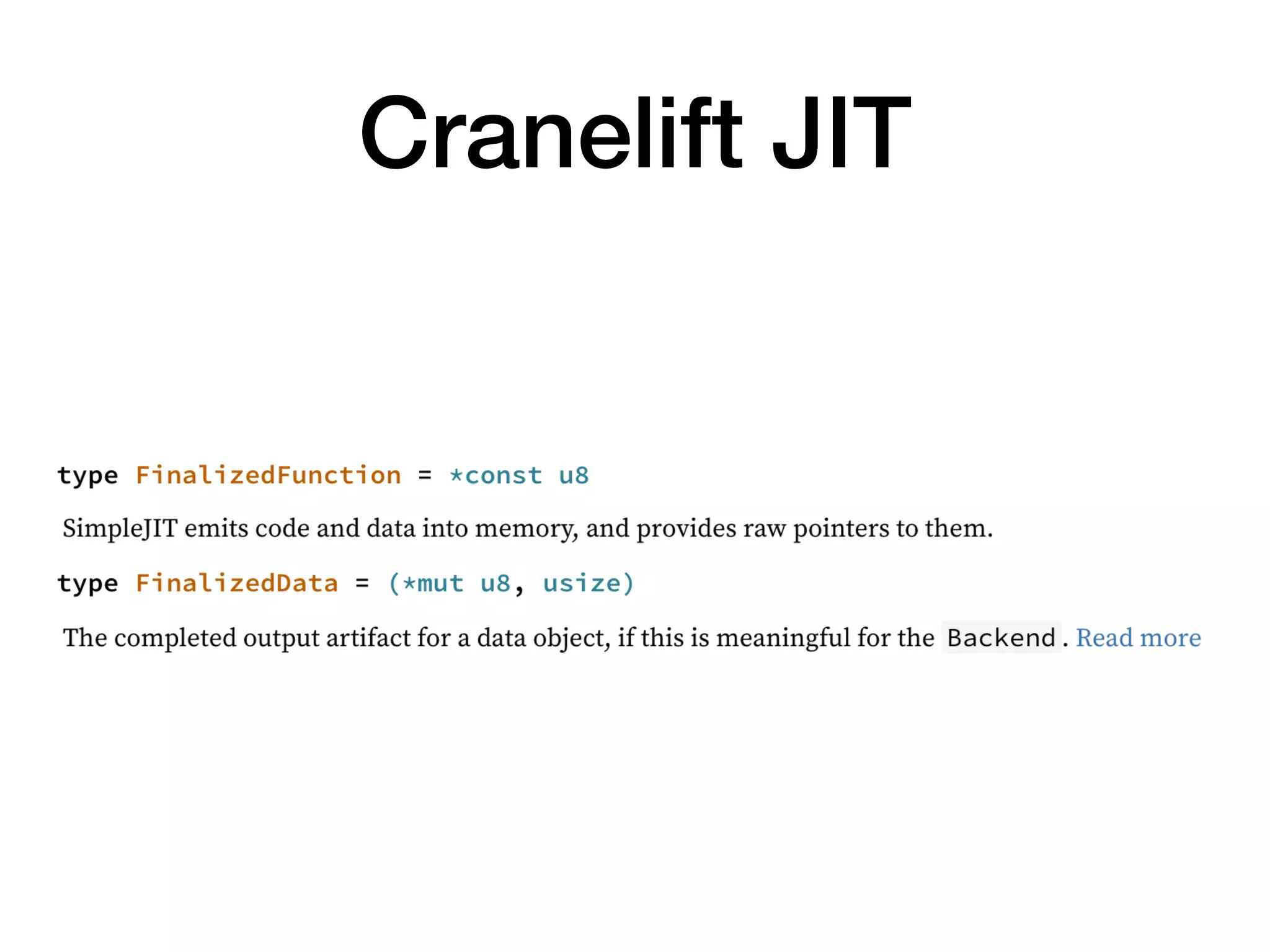Cranelift JIT
 