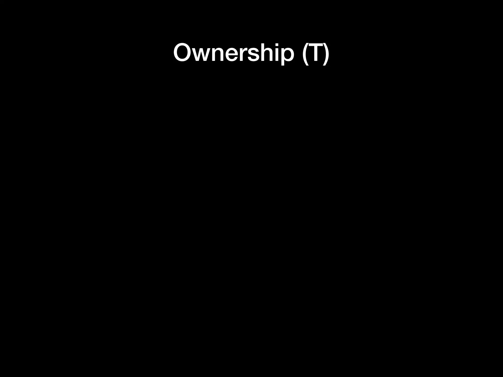 Ownership (T)
 
