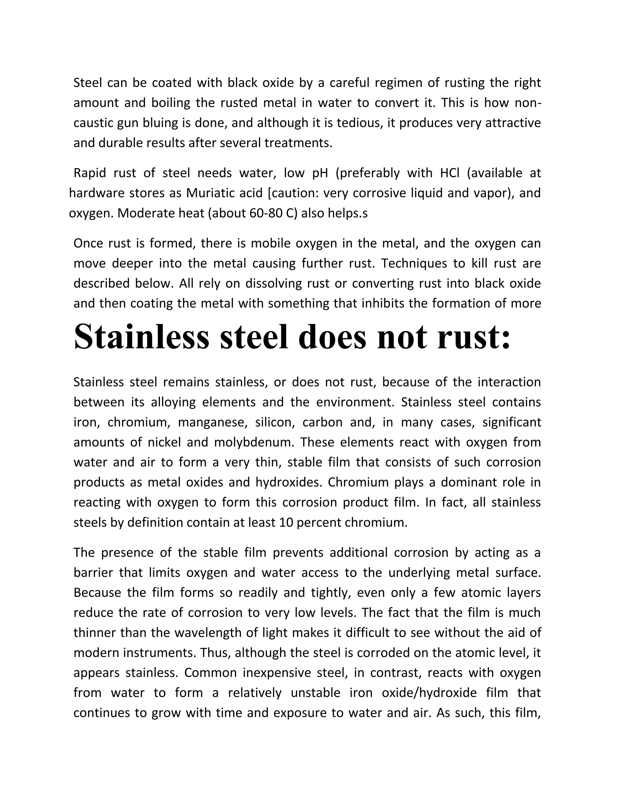 Rusting of fe and ss | DOCX