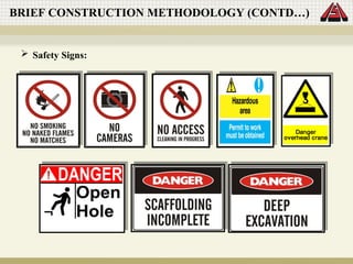 BRIEF CONSTRUCTION METHODOLOGY (CONTD…)
 Safety Signs:
 