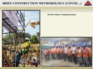 BRIEF CONSTRUCTION METHODOLOGY (CONTD…)
On Site Safety Training Sessions
 