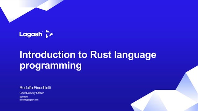 Introduction to Rust language programming | PPT
