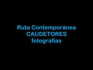 Ruta Contemporánea CAUDETORES fotografías 