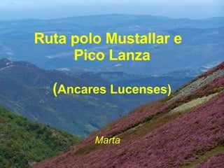 Ruta polo Mustallar e  Pico Lanza ( Ancares Lucenses) Marta 