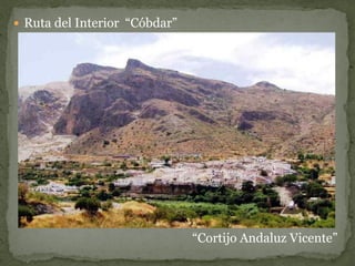  Ruta del Interior “Cóbdar”




                               “Cortijo Andaluz Vicente”
 