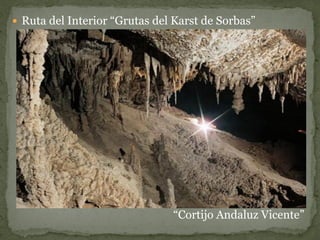  Ruta del Interior “Grutas del Karst de Sorbas”




                               “Cortijo Andaluz Vicente”
 