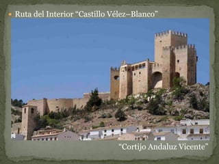  Ruta del Interior “Castillo Vélez–Blanco”




                               “Cortijo Andaluz Vicente”
 