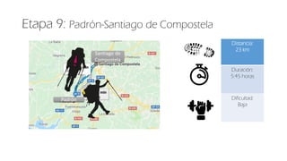Etapa 9: Padrón-Santiago de Compostela
Distancia:
23 km
Duración:
5:45 horas
Dificultad:
Baja
Padrón
Santiago de
Compostela
 