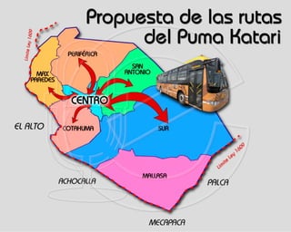 Propuesta de las rutas del Puma Katari