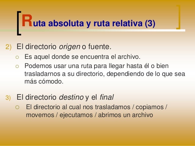 Resultado de imagen para ruta relativa absoluta