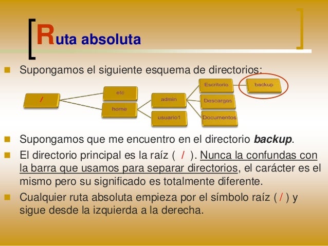 Rutas absolutas y relativas