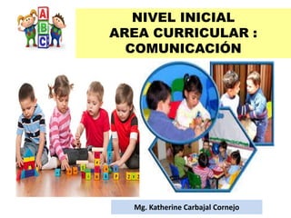 NIVEL INICIAL
AREA CURRICULAR :
COMUNICACIÓN
Mg. Katherine Carbajal Cornejo
 