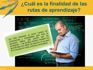 ¿Cuál es la finalidad de las 
rutas de aprendizaje? 
 