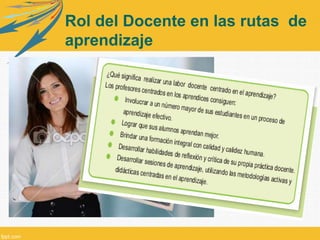 Rol del Docente en las rutas de 
aprendizaje 
 