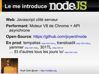 Le me introduce Web : Javascript côté serveur 