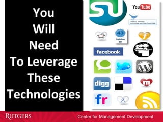 Center for Management Development
You
Will
Need
To Leverage
These
Technologies
 