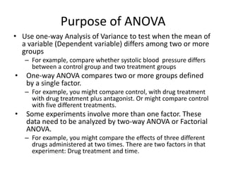 Steps in Test of Hypothesis
1.   Formulate the Null and Alternate Hypothesis
2.   Determine the appropriate test
3.   Establish the level of significance:α
4.   Determine whether to use a one tail or two tail test
5.   Determine the degree of freedom
6.   Calculate the test statistic
7.   Compare computed test statistic against a tabled/critical
     value

• Remember: tests    DON’T PROVE anything.
     – They gather sufficient evidence against the null hypothesis Ho
       or fail to gather sufficient evidence against Ho.


                                                                        102
 