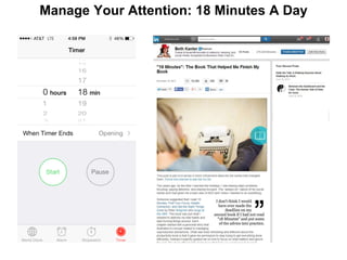 Manage Your Attention: 18 Minutes A Day
 