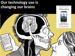 Our technology use is
changing our brains
 