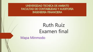 Ruth Ruíz
Examen final
Mapa Minmodo
 